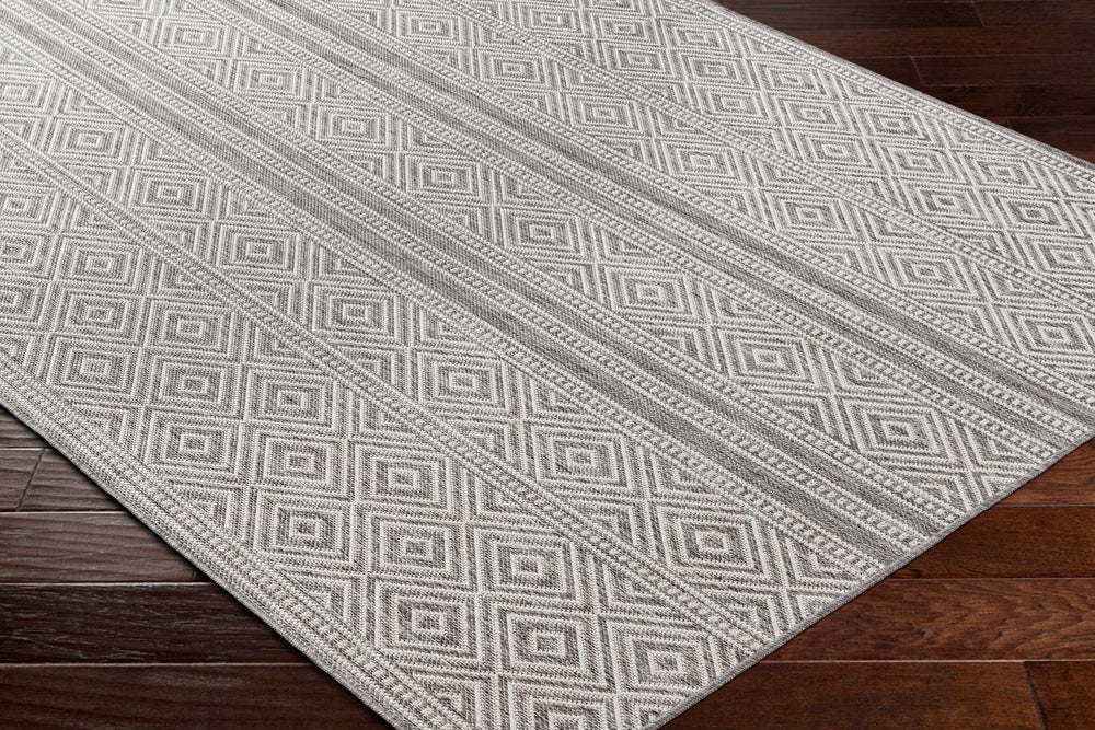 Cyan Contemporary Geometrical Charcoal And Gray Rug - The Rug Decor