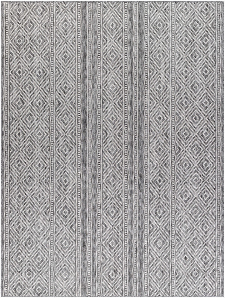 Cyan Contemporary Geometrical Charcoal And Gray Rug - The Rug Decor