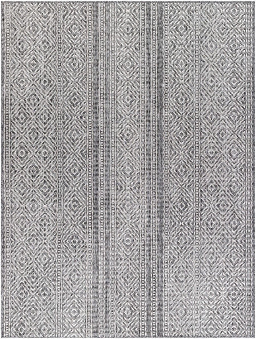 Cyan Contemporary Geometrical Charcoal And Gray Rug - The Rug Decor