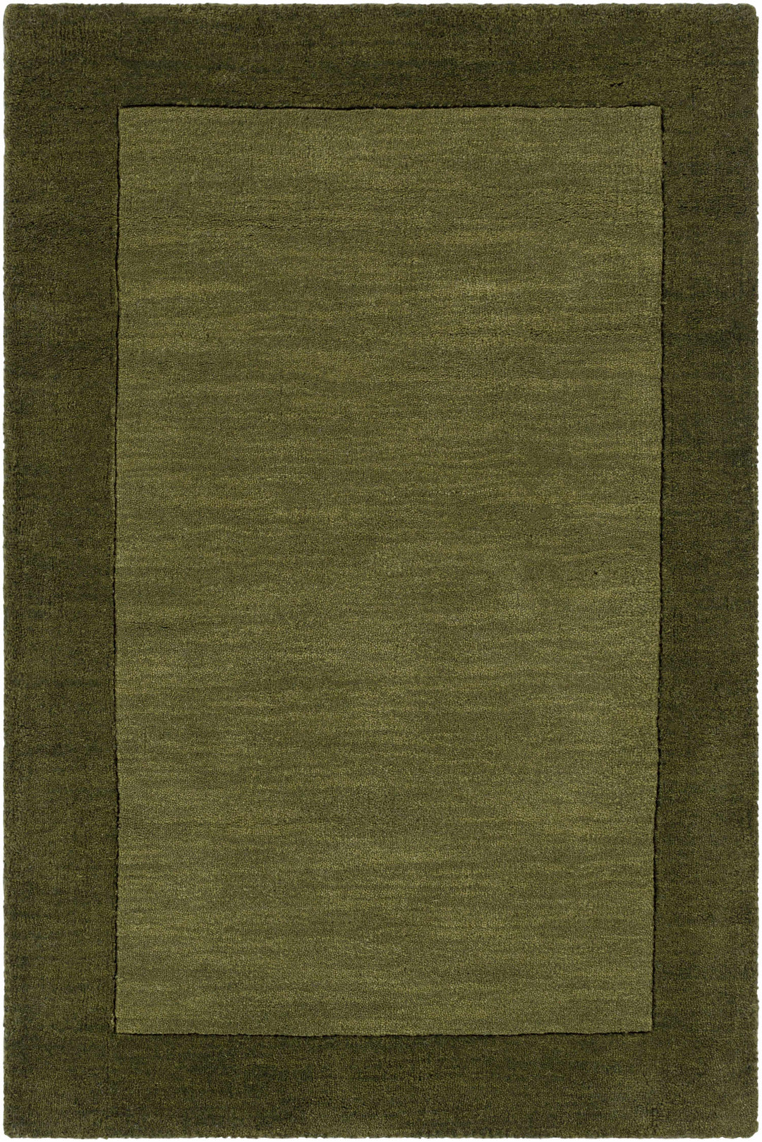 Cylinder Olive Modern Style Hand Loom Wool Area Rug