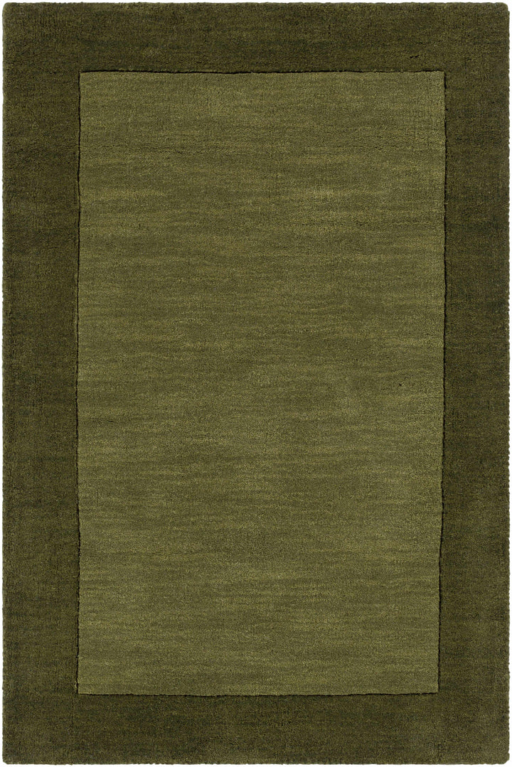 Cylinder Olive Modern Style Hand Loom Wool Area Rug