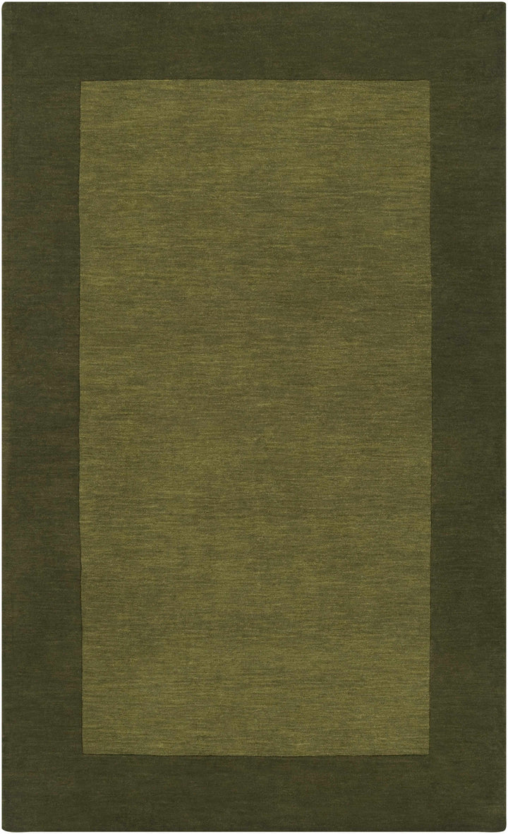 Cylinder Olive Modern Style Hand Loom Wool Area Rug
