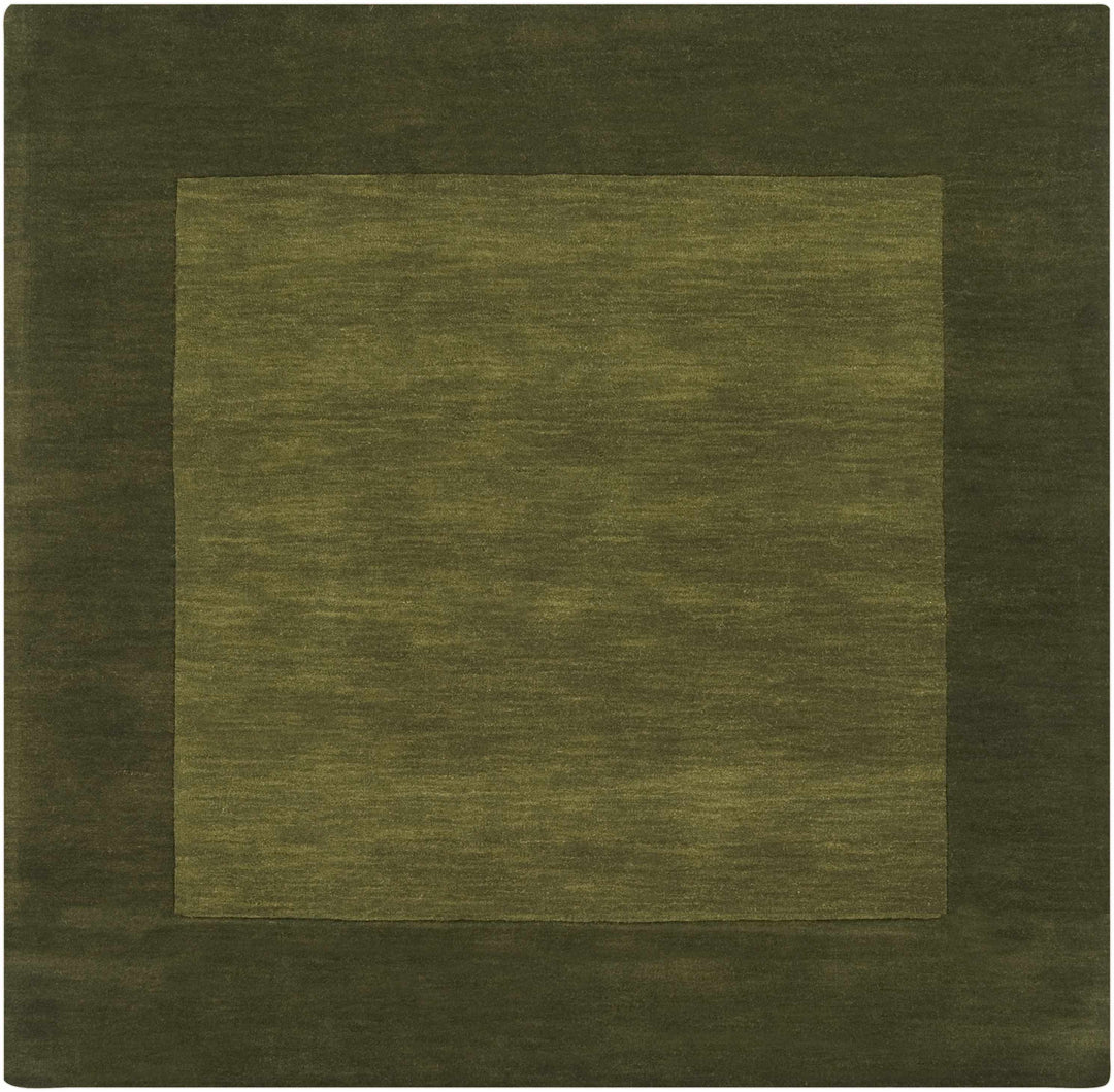 Cylinder Olive Modern Style Hand Loom Wool Area Rug