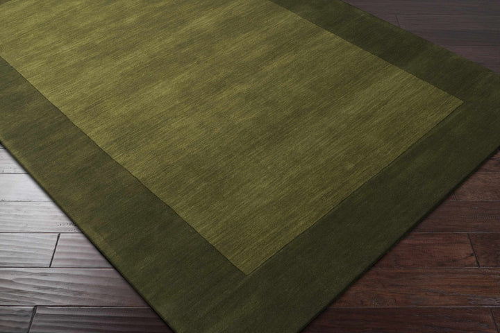 Cylinder Olive Modern Style Hand Loom Wool Area Rug - The Rug Decor