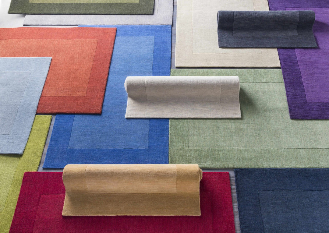 Cylinder Olive Modern Style Hand Loom Wool Area Rug - The Rug Decor