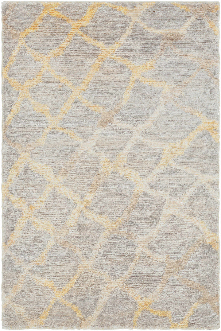 Daisytown Contemporary Abstract Silver And Beige Area Rug
