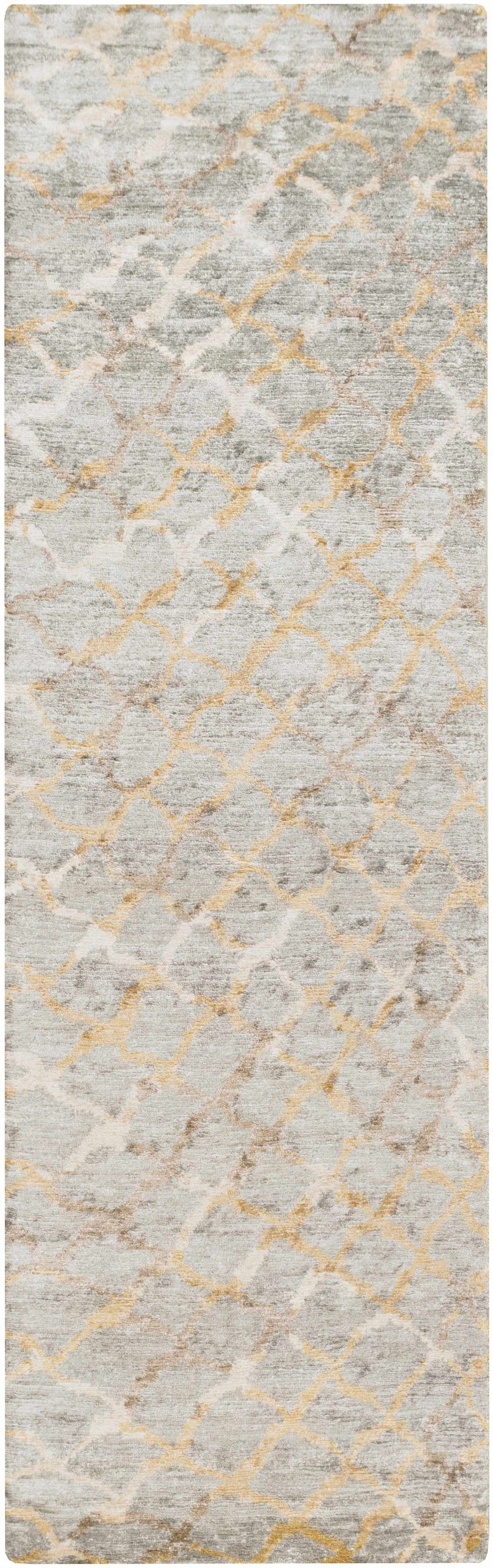 Daisytown Contemporary Abstract Silver And Beige Area Rug