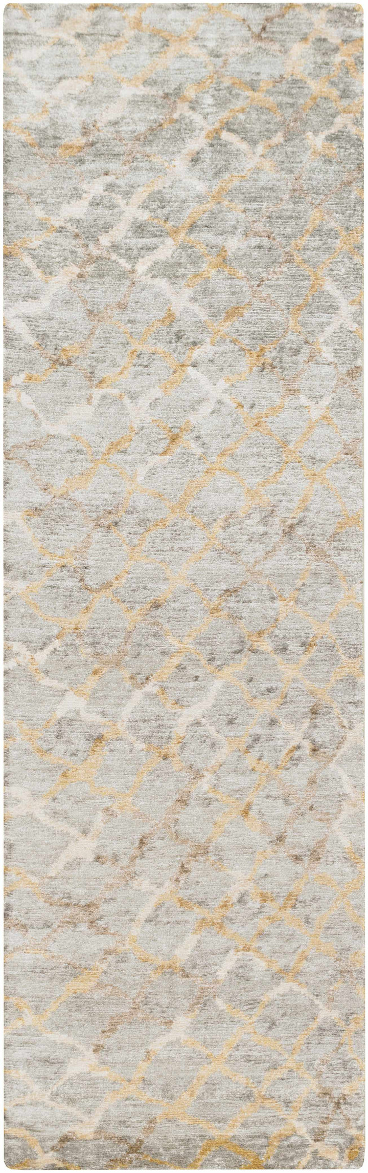 Daisytown Contemporary Abstract Silver And Beige Area Rug