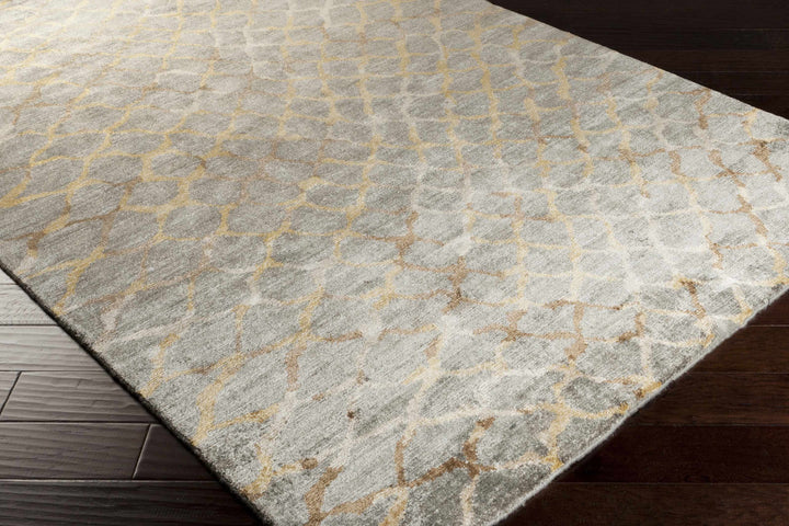 Daisytown Contemporary Abstract Silver And Beige Area Rug