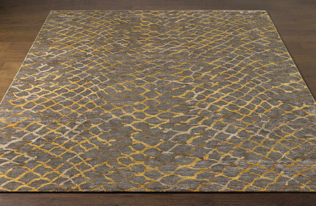 Daisytown Contemporary Abstract Silver And Beige Area Rug
