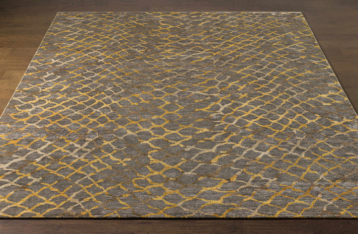 Daisytown Contemporary Abstract Silver And Beige Area Rug