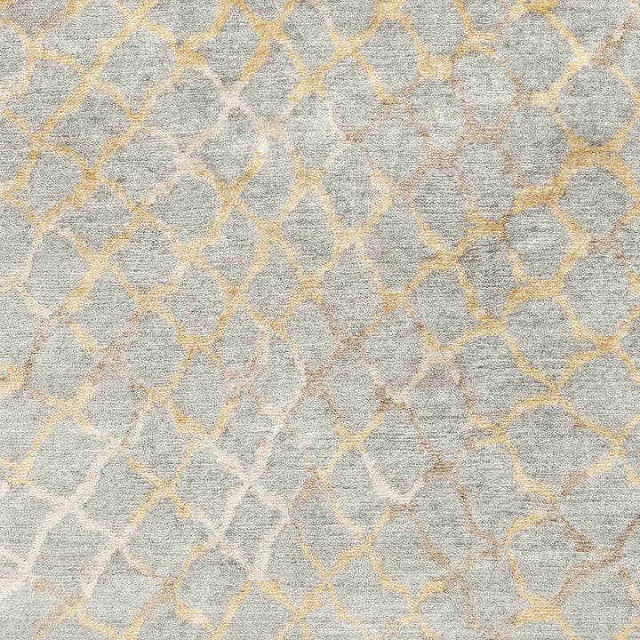 Daisytown Contemporary Abstract Silver And Beige Area Rug