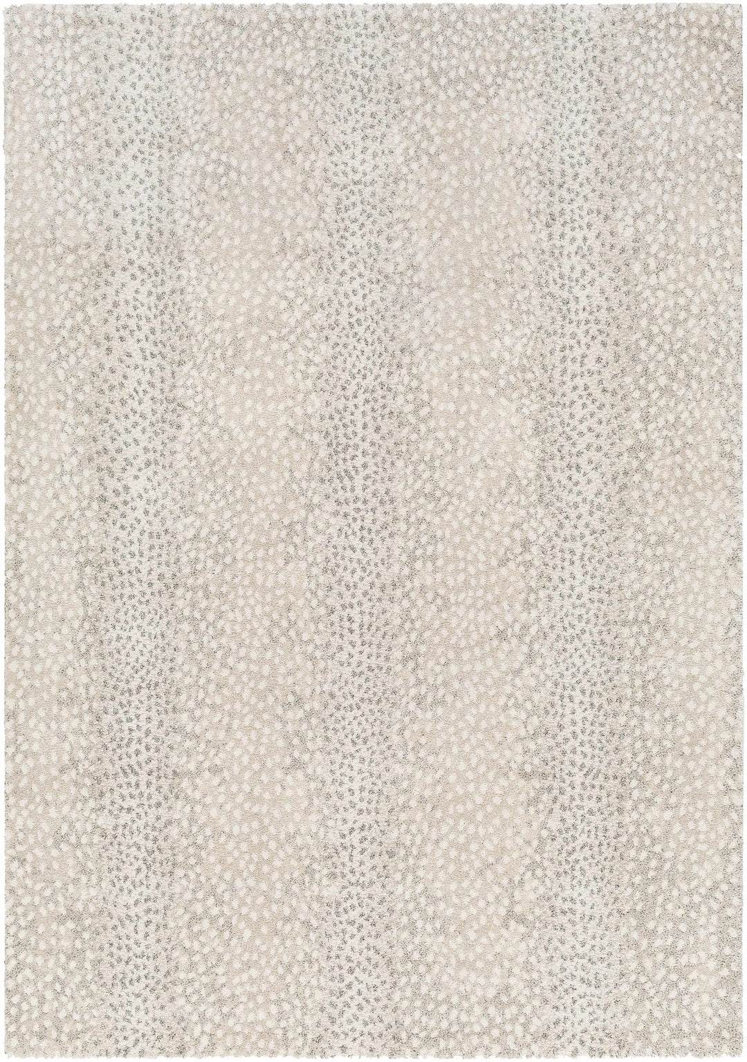 Beige And Gray Contemporary Style Machine Woven Rug