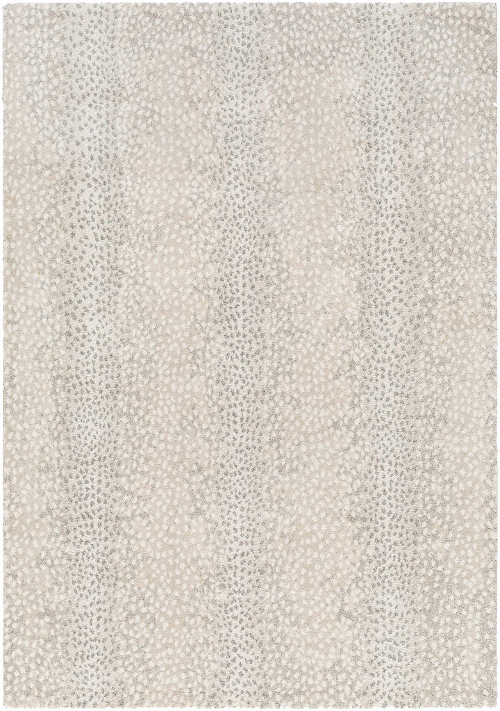 Beige And Gray Contemporary Style Machine Woven Rug
