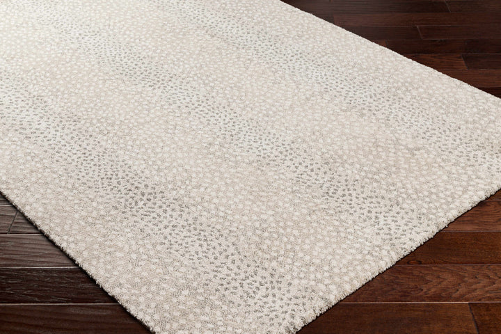 Beige And Gray Contemporary Style Machine Woven Rug