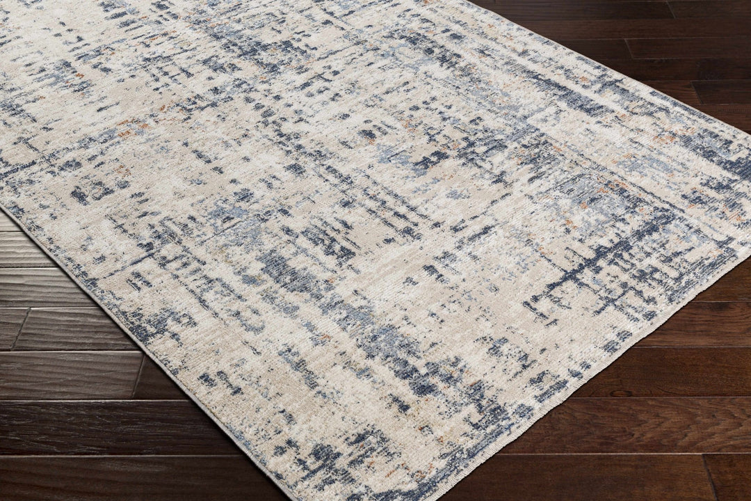 Dalama Contemporary Abstract Beige And Blue Rug - The Rug Decor