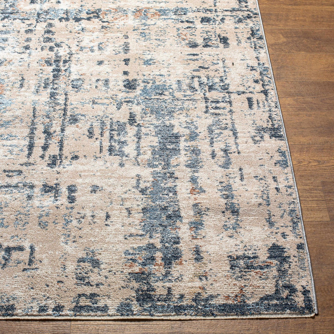 Dalama Contemporary Abstract Beige And Blue Rug - The Rug Decor