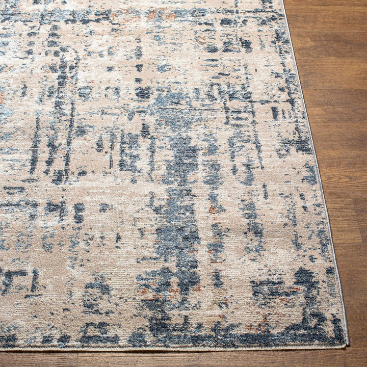 Dalama Contemporary Abstract Beige And Blue Rug - The Rug Decor
