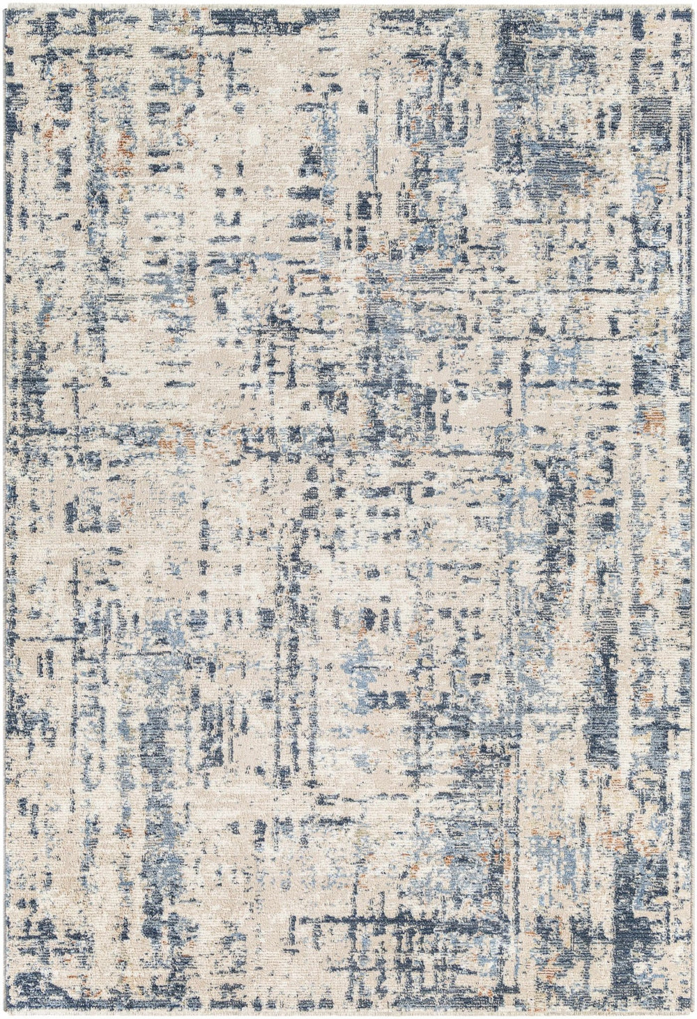 Dalama Contemporary Abstract Beige And Blue Rug - The Rug Decor