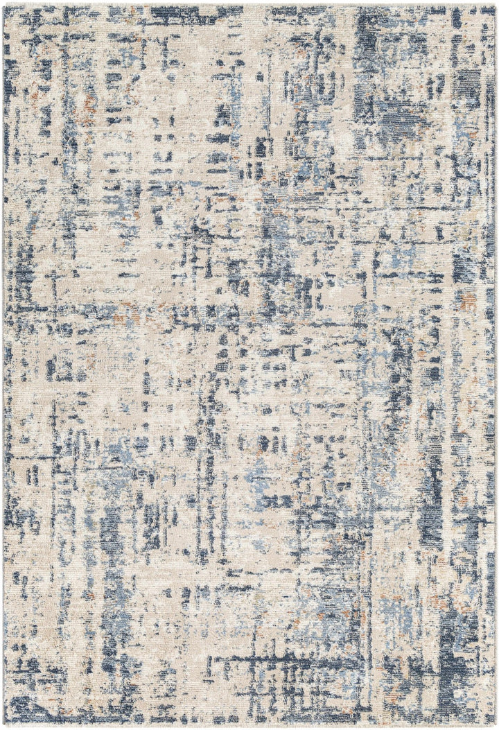 Dalama Contemporary Abstract Beige And Blue Rug - The Rug Decor