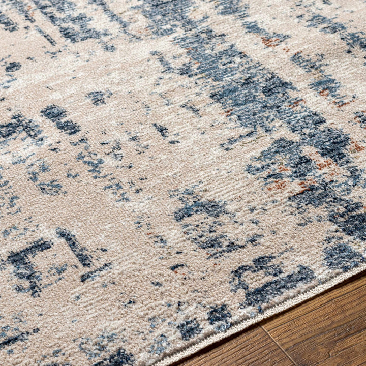 Dalama Contemporary Abstract Beige And Blue Rug - The Rug Decor