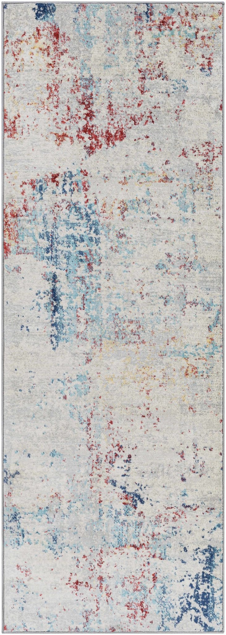 Dalorong Ivory And Blue Modern Abstract Design Area Rug - The Rug Decor