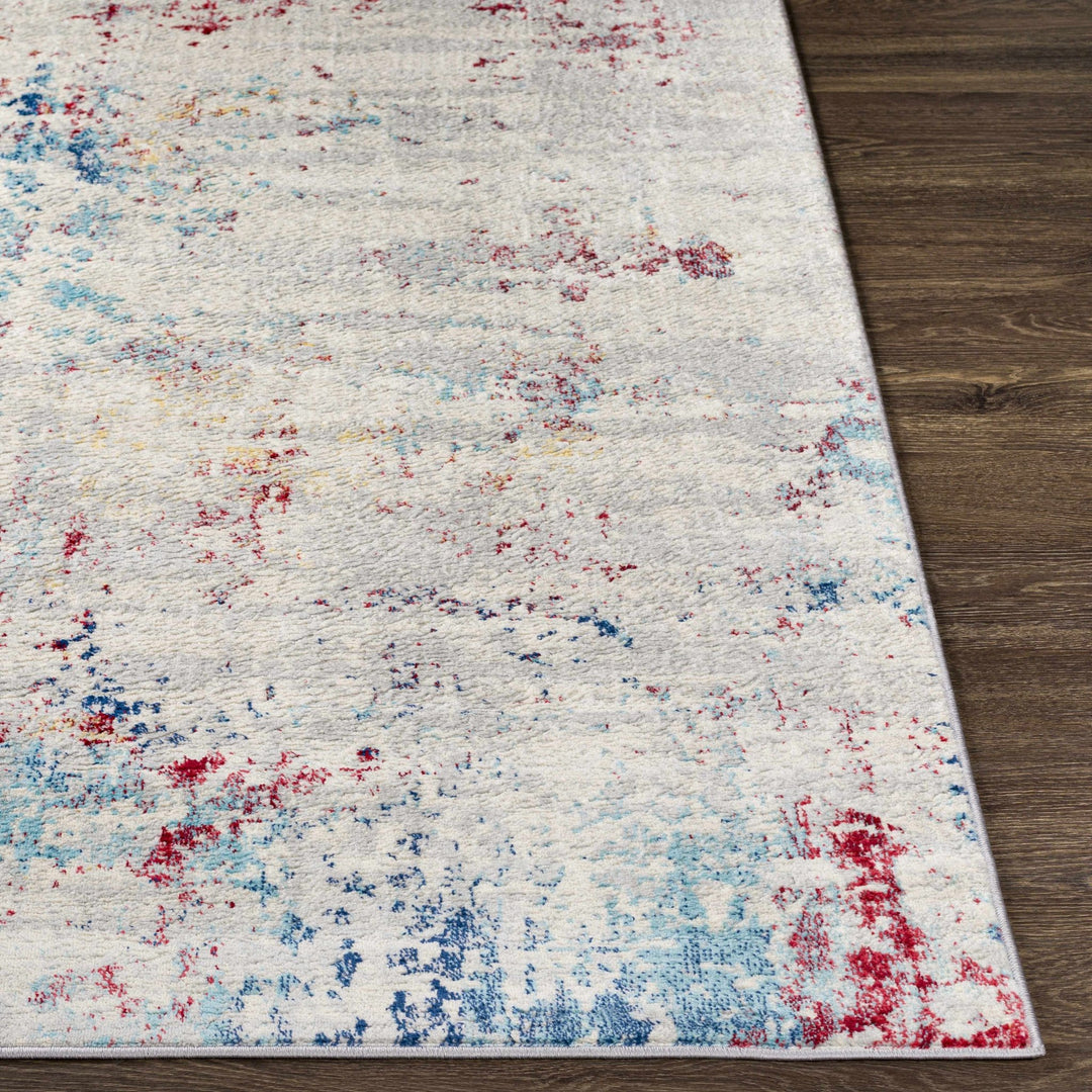 Dalorong Ivory And Blue Modern Abstract Design Area Rug - The Rug Decor