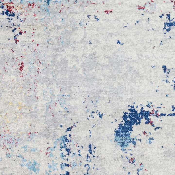 Dalorong Ivory And Blue Modern Abstract Design Area Rug - The Rug Decor