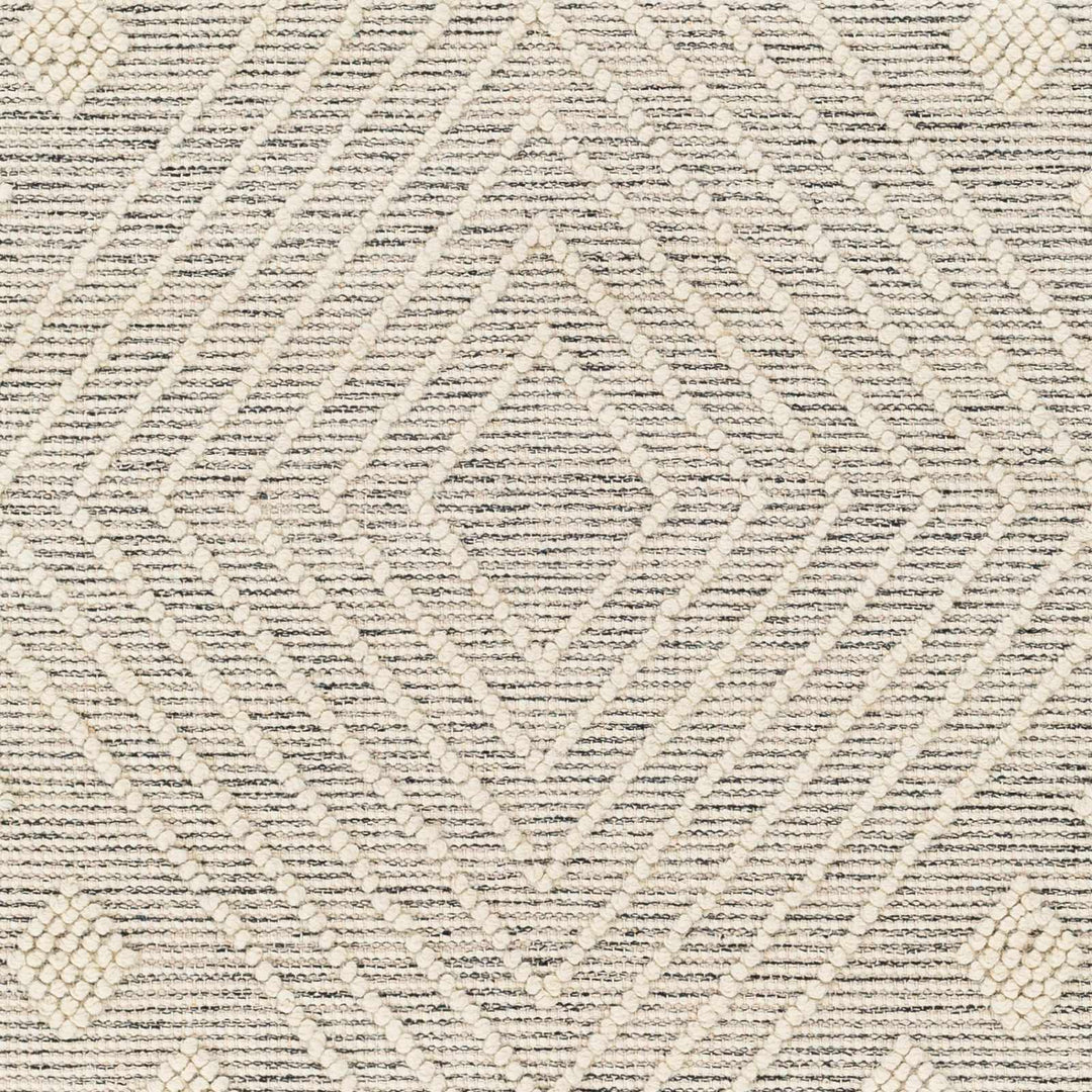 Dama Modern Geometrical Ivory And Black Wool Rug - The Rug Decor