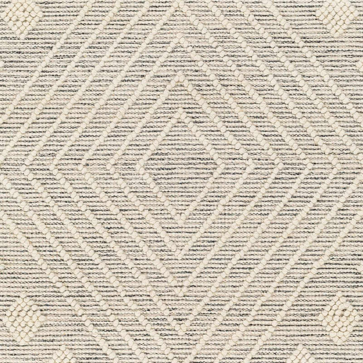 Dama Modern Geometrical Ivory And Black Wool Rug - The Rug Decor