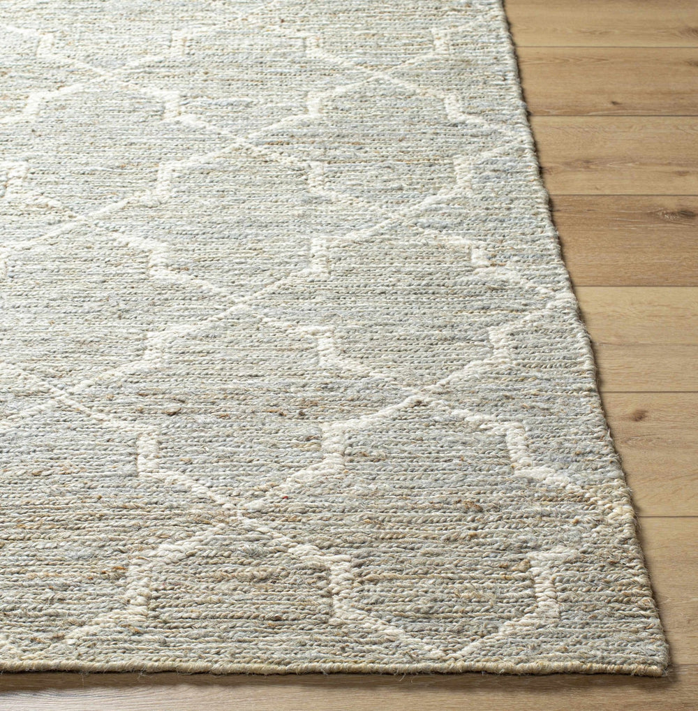 Damawato Trellis Design Beige Hand Woven Jute Rug - The Rug Decor