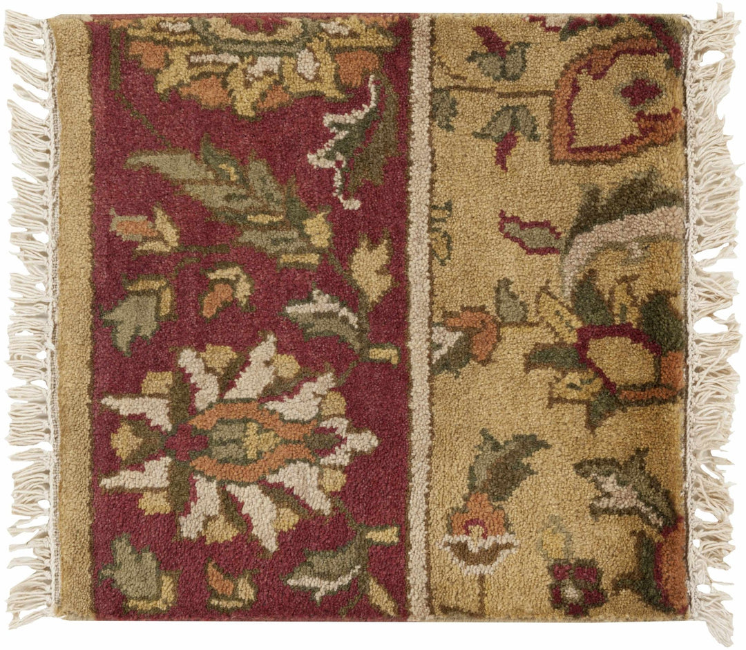 Danboro Traditional Style Mustard And Marron Hand Knotted Wool Rug - The Rug Decor