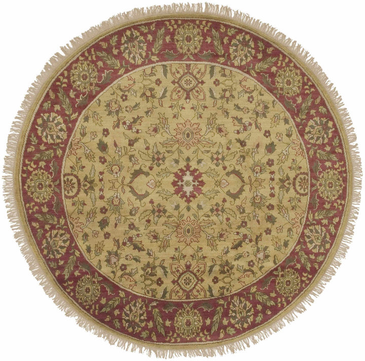 Danboro Traditional Style Mustard And Marron Hand Knotted Wool Rug - The Rug Decor