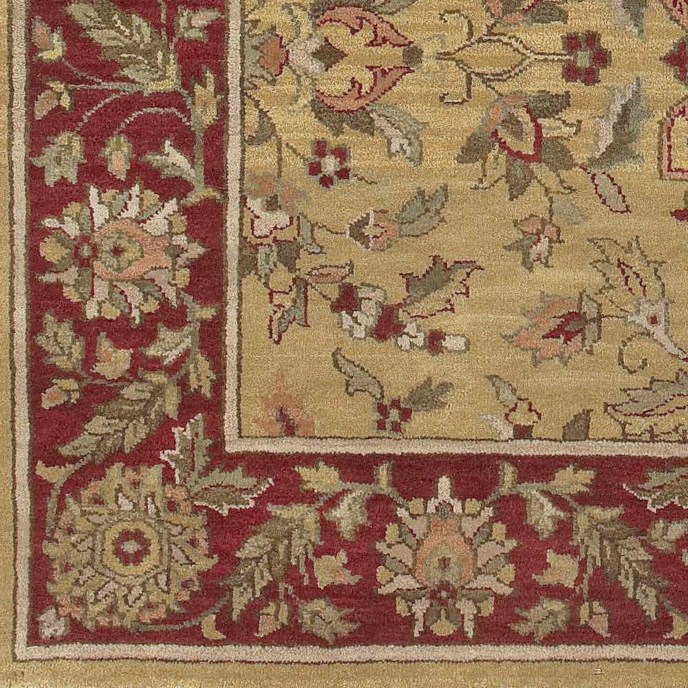 Danboro Traditional Style Mustard And Marron Hand Knotted Wool Rug - The Rug Decor