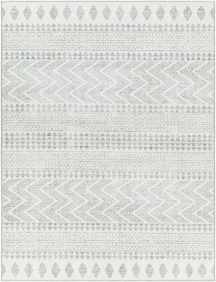 Danon Bohemian Gray And White Washable Rug - The Rug Decor