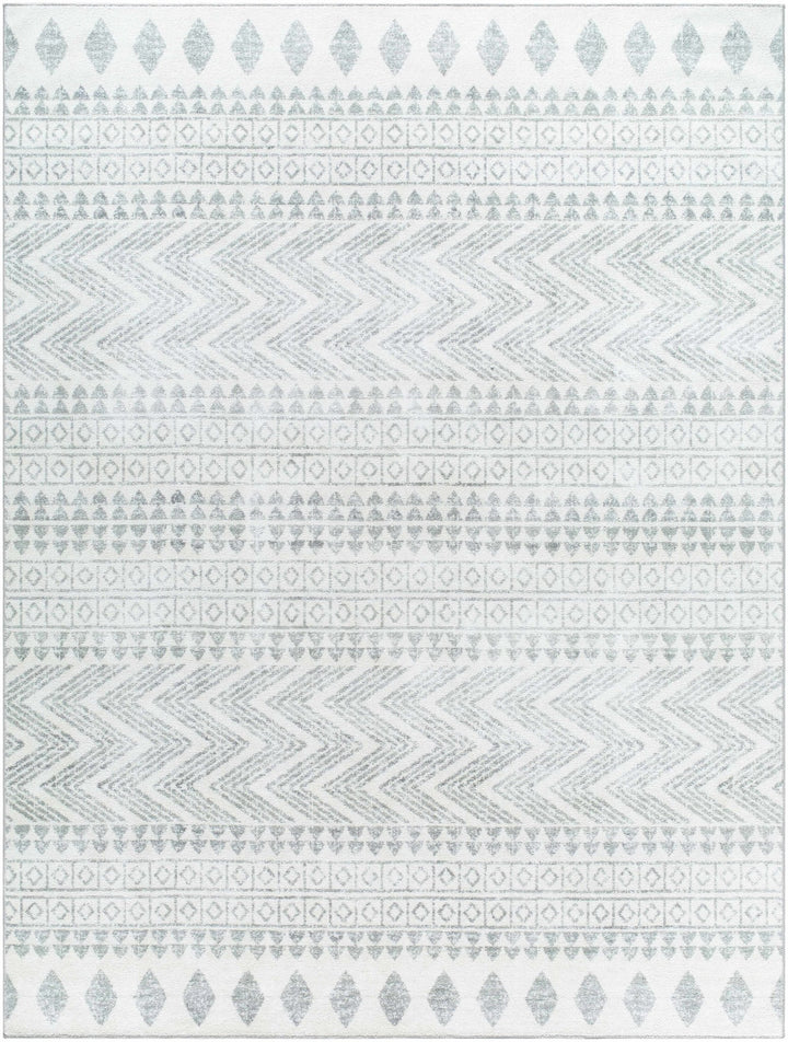 Danon Bohemian Gray And White Washable Rug - The Rug Decor