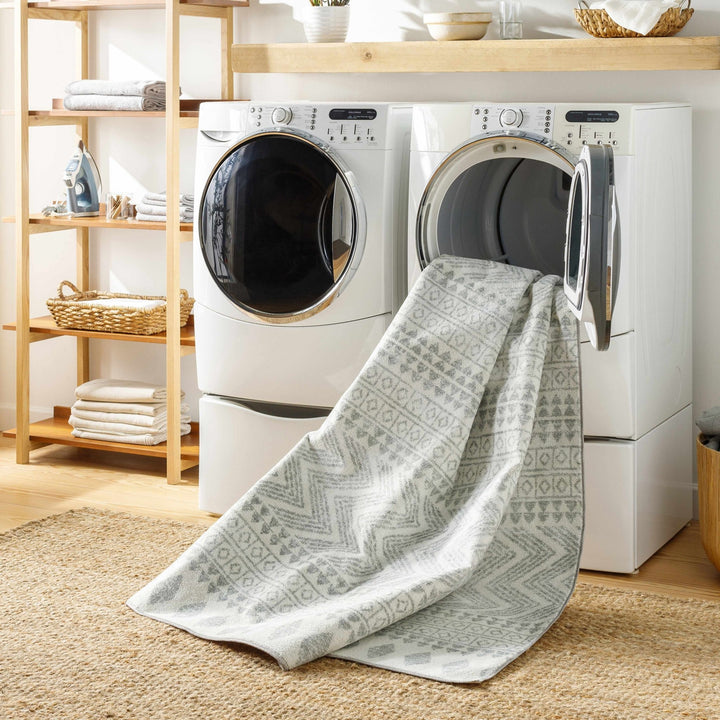 Danon Bohemian Gray And White Washable Rug - The Rug Decor