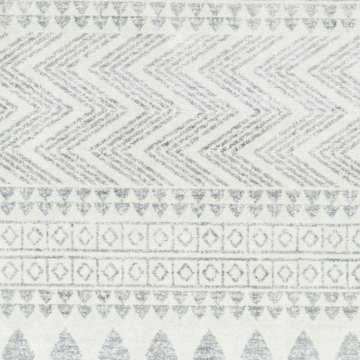 Danon Bohemian Gray And White Washable Rug - The Rug Decor