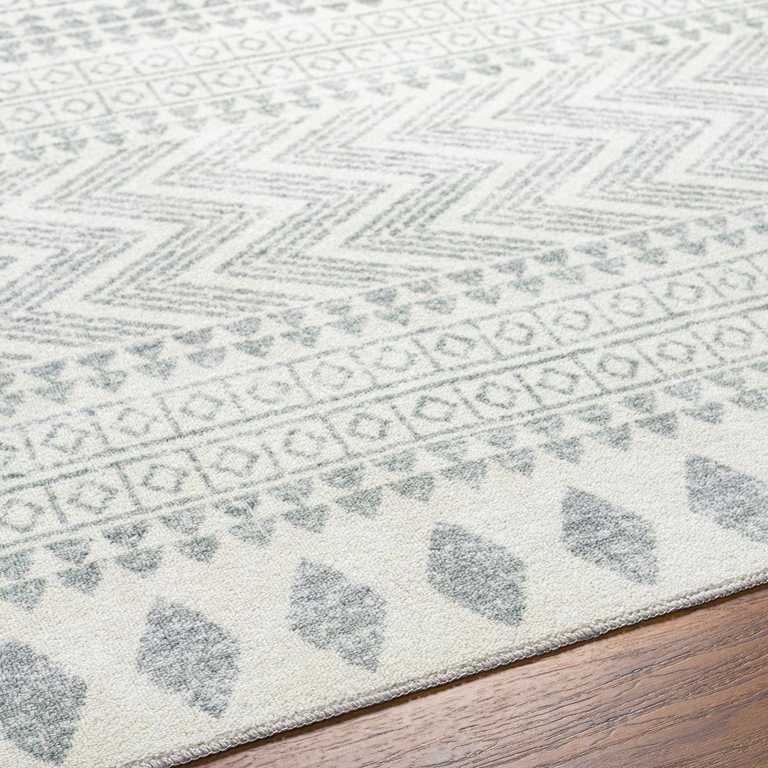 Danon Bohemian Gray And White Washable Rug - The Rug Decor