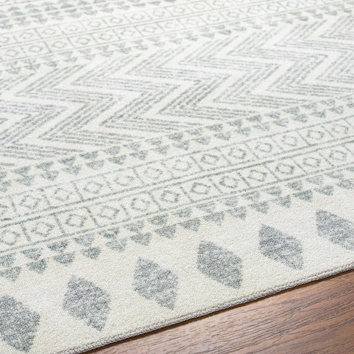 Danon Bohemian Gray And White Washable Rug - The Rug Decor