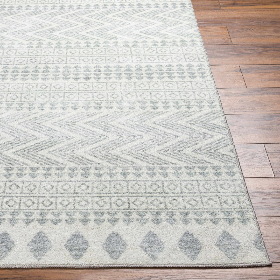 Danon Bohemian Gray And White Washable Rug - The Rug Decor