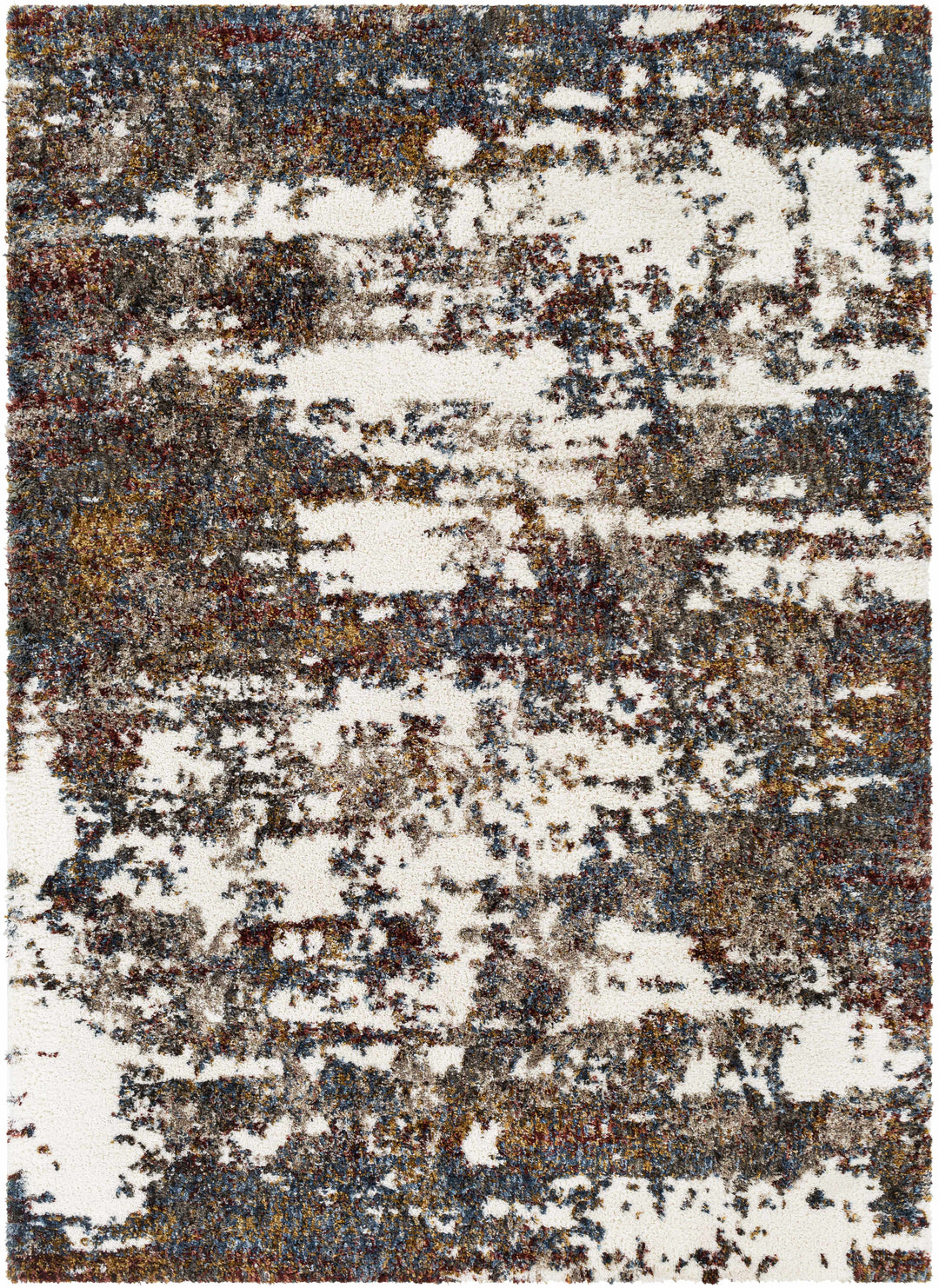 Darenth Modern Abstract Design Ivory And Brown Area Rug