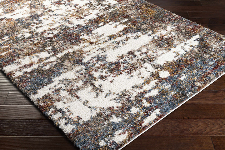 Darenth Modern Abstract Design Ivory And Brown Area Rug