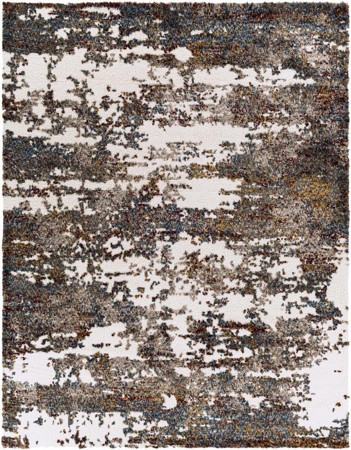Darenth Modern Abstract Design Ivory And Brown Area Rug