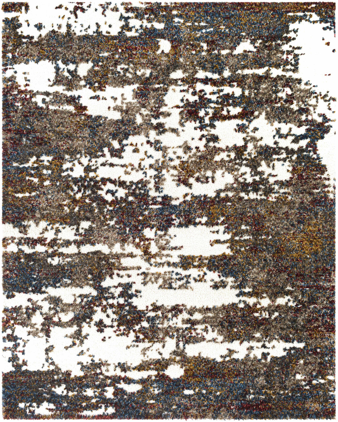 Darenth Modern Abstract Design Ivory And Brown Area Rug