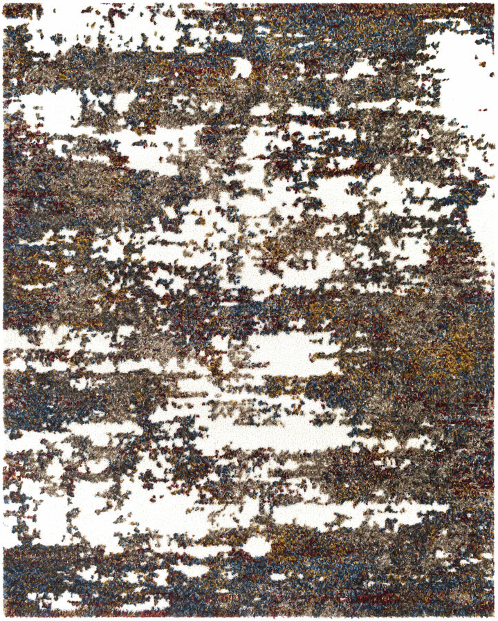 Darenth Modern Abstract Design Ivory And Brown Area Rug