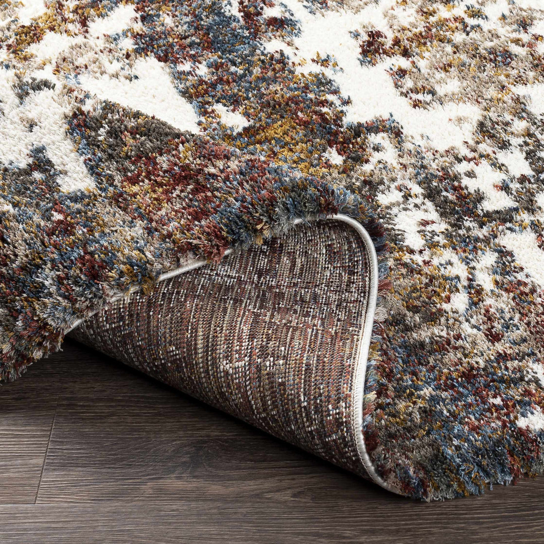 Darenth Modern Abstract Design Ivory And Brown Area Rug