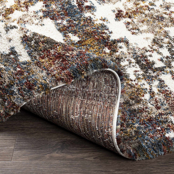 Darenth Modern Abstract Design Ivory And Brown Area Rug