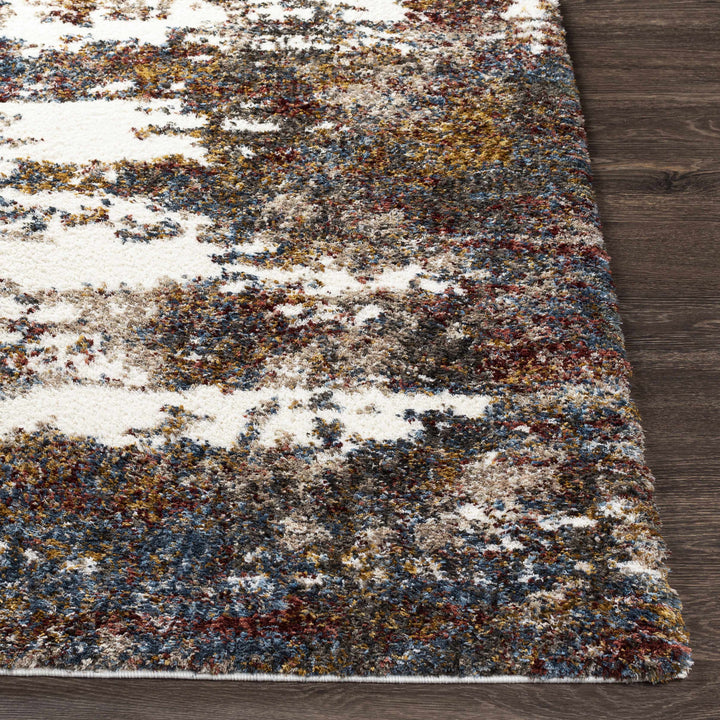 Darenth Modern Abstract Design Ivory And Brown Area Rug
