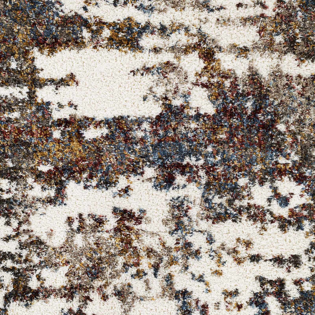 Darenth Modern Abstract Design Ivory And Brown Area Rug